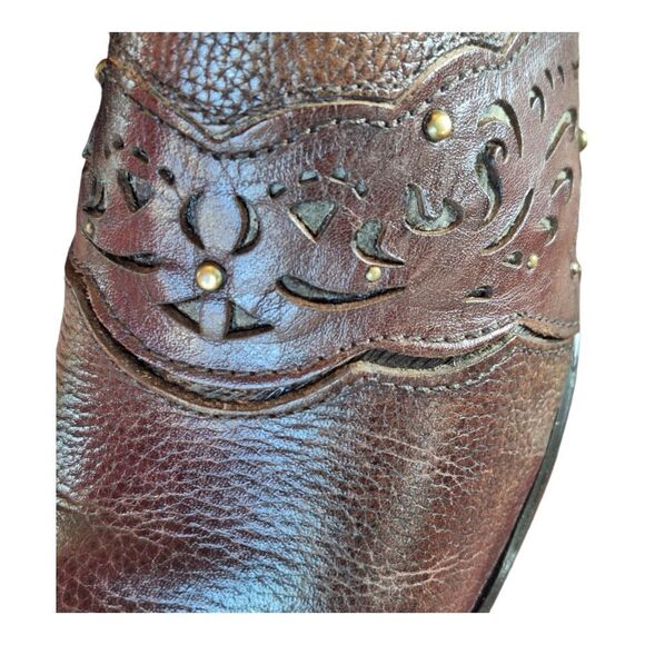 Nurture Bridgette Mule Comfort Shoes Gold Studs 7.5 Brown Leather Slip On Clogs - Picture 2 of 14